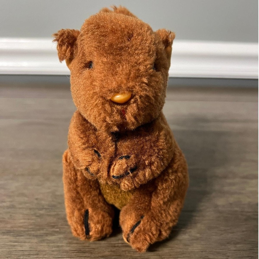 Vintage Acme Brown Squirrel Plush Stuffed Animal Toy Retro Collectible Brown